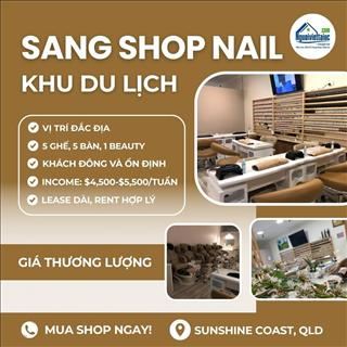 Sang shop nails gần biển, vị trí đẹp, income ổn định tại Sunshine Coast, Qld